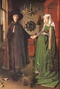 Jan Van Eyck Giovanni Arnolfini and his Bride oil painting reproduction